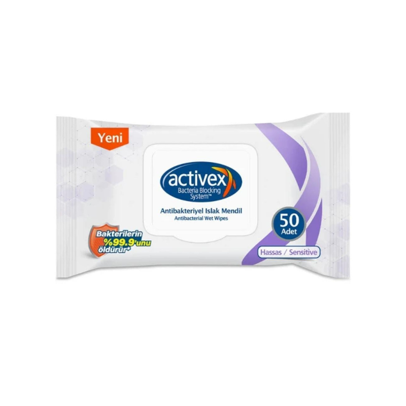 Activex Antibakteriyel Islak Mendil Hassas 50 Adet - 1