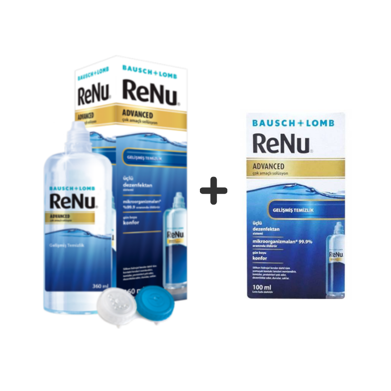 Bausch & Lomb Tanışma Paketi Renu Advanced Lens Solüsyonu 360 ml + 100 ml Hediyeli -1