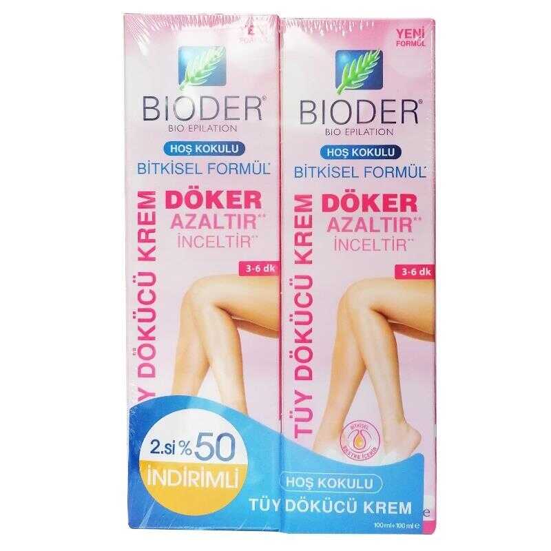 Bioder Normal Ciltler İçin Tüy Dökücü Krem 2x100 ml -1