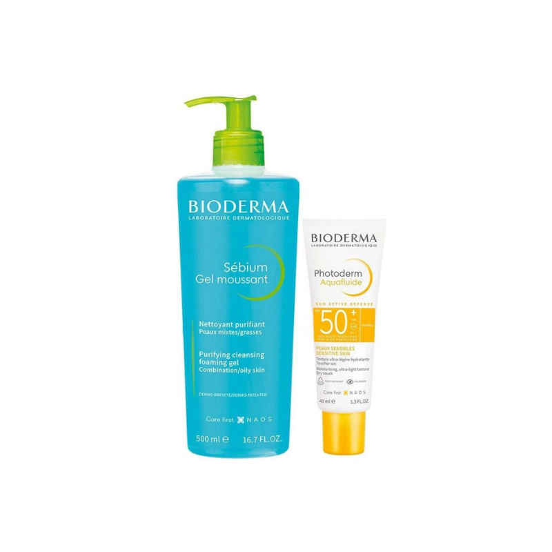 Bioderma Photoderm Aquafluid 40 ml + Sebium Foaming Gel 500 ml -1