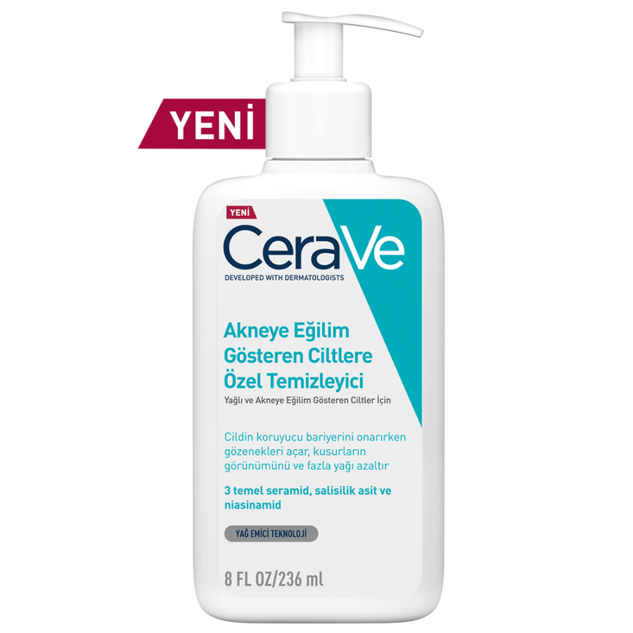 Cerave Akneye Eğilim Gösteren Ciltler İçin Yüz Yıkama Jeli 236 ml - 1