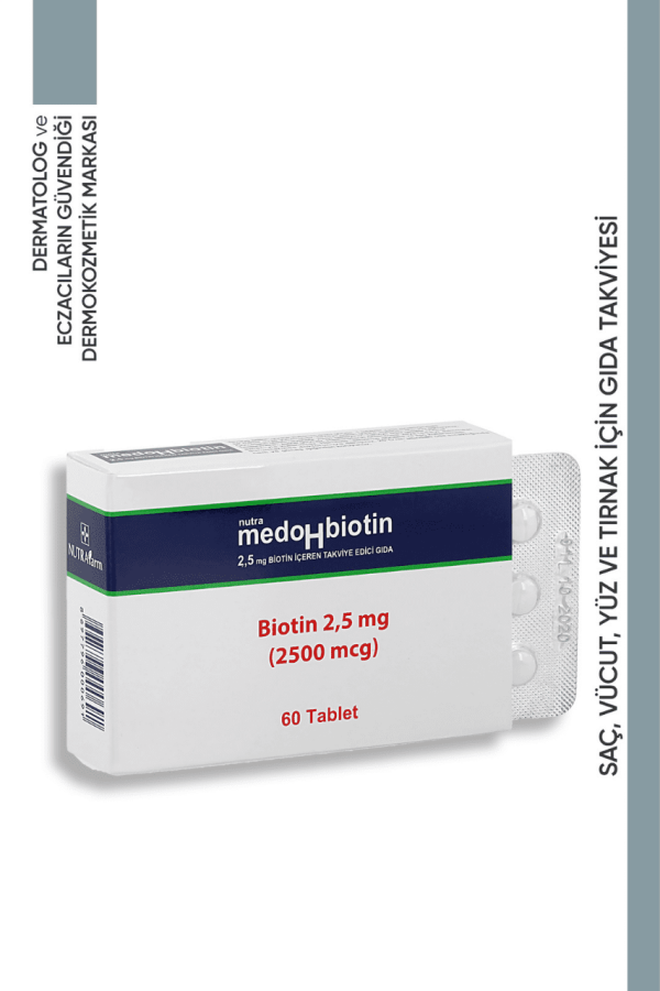 Dermoskin Medohbiotin Biotin 2.5 mg 60 Tablet - 1