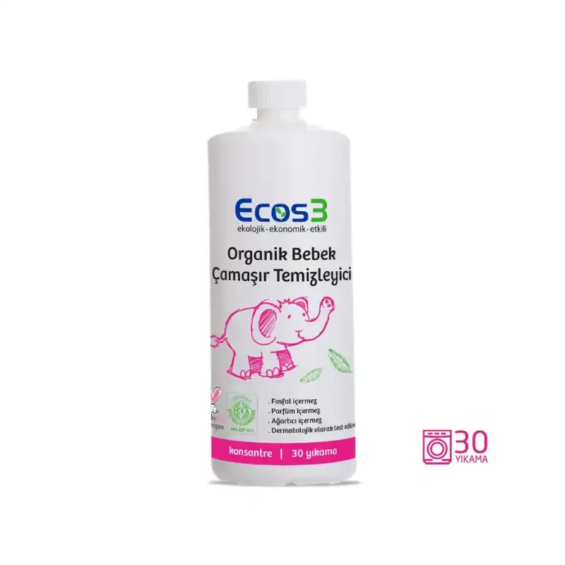 Ecos3 Organik Bebek Çamaşır Temizleyici 1050 ml -1