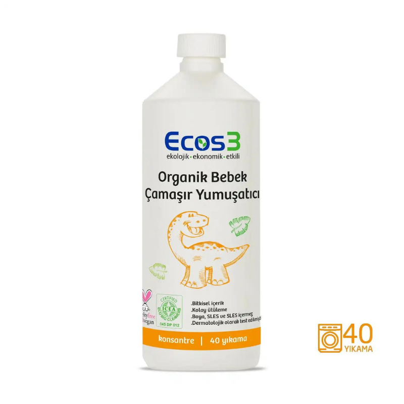 Ecos3 Organik Bebek Çamaşır Yumuşatıcı 1000 ml -1