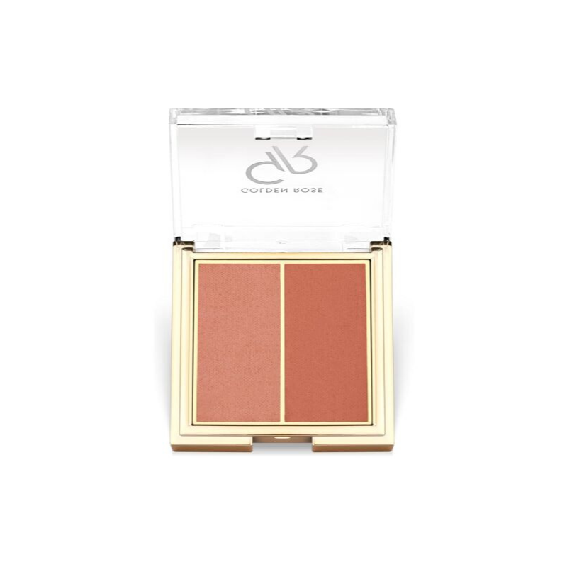 Golden Rose Iconic Blush Duo - 02 Peachy Coral -1
