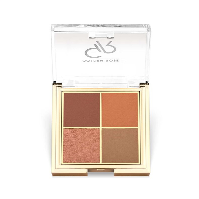 Golden Rose Quattro Eyeshadow Palette No:05 Red Brick -1