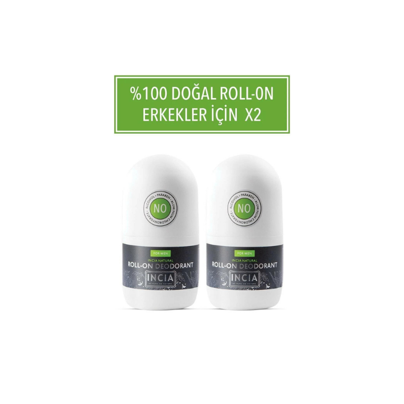 Incia Doğal Roll-on Deodorant Erkek 50 ml x 2 Adet - 1