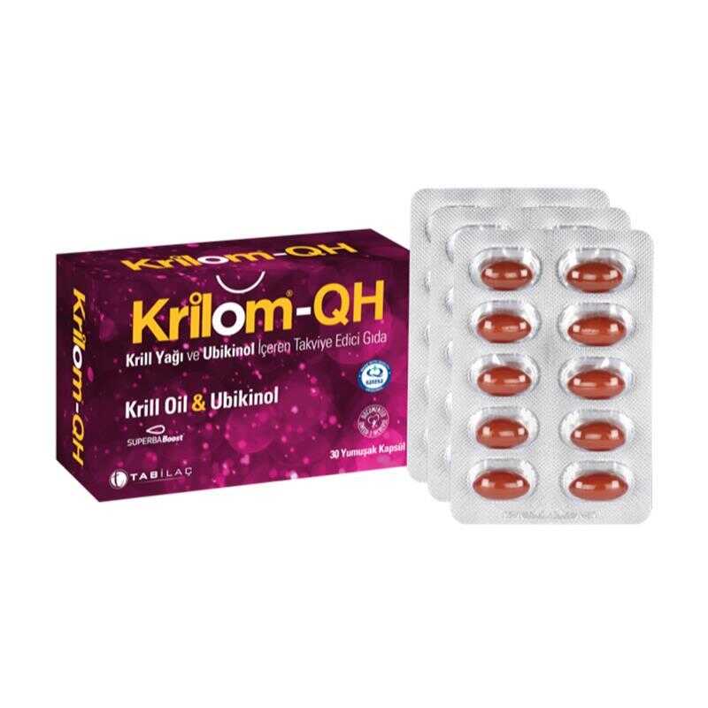Krilom QH Krill Oil&Ubikinol 30 Yumuşak Kapsül -1