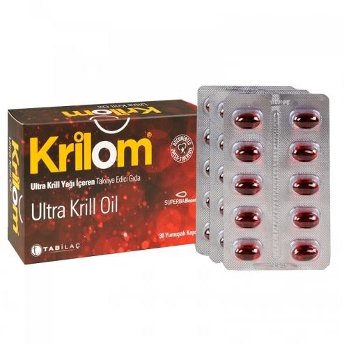 Krilom Ultra Krill Oil Takviye Edici Gıda 30 Yumuşak Kapsül -1