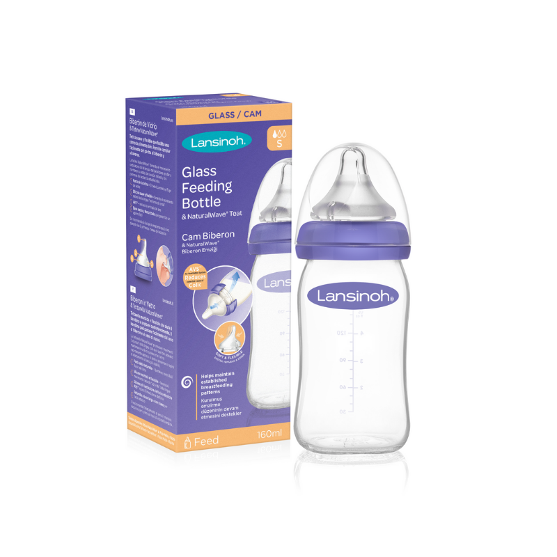 Lansinoh Natural Wave 160 Ml Cam Biberon -1