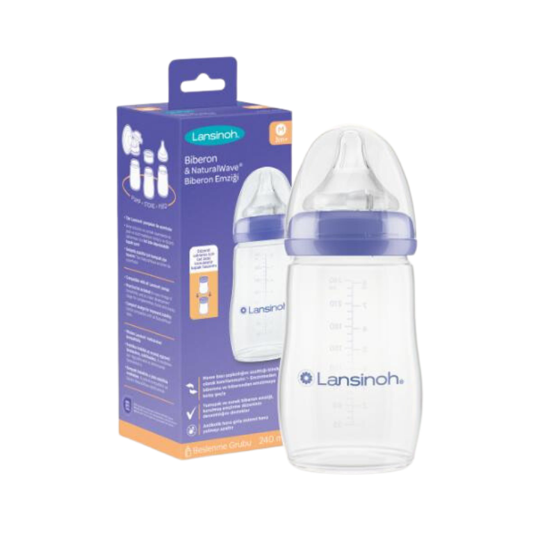 Lansinoh Natural Wave Biberon 240 ml -1