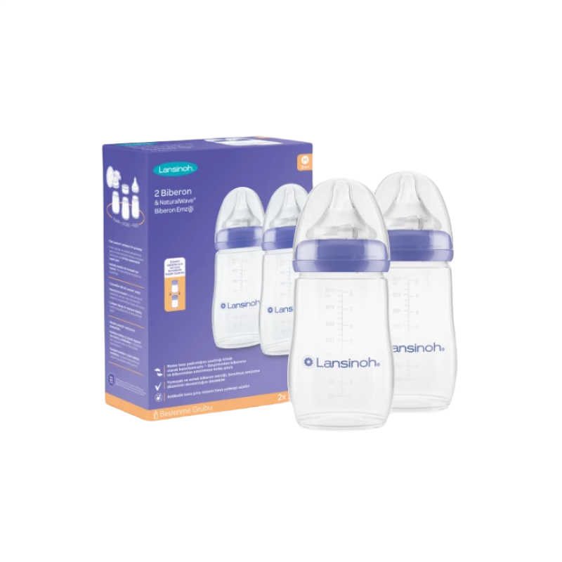 Lansinoh Natural Wave Biberon Seti 240 Ml x 2 Adet -1