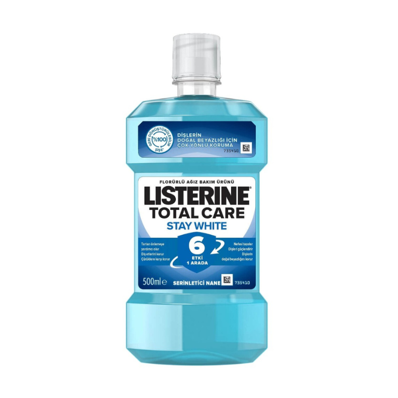 Listerine Stay White Serinletici Nane Ağız Bakım Suyu 500 ml -1