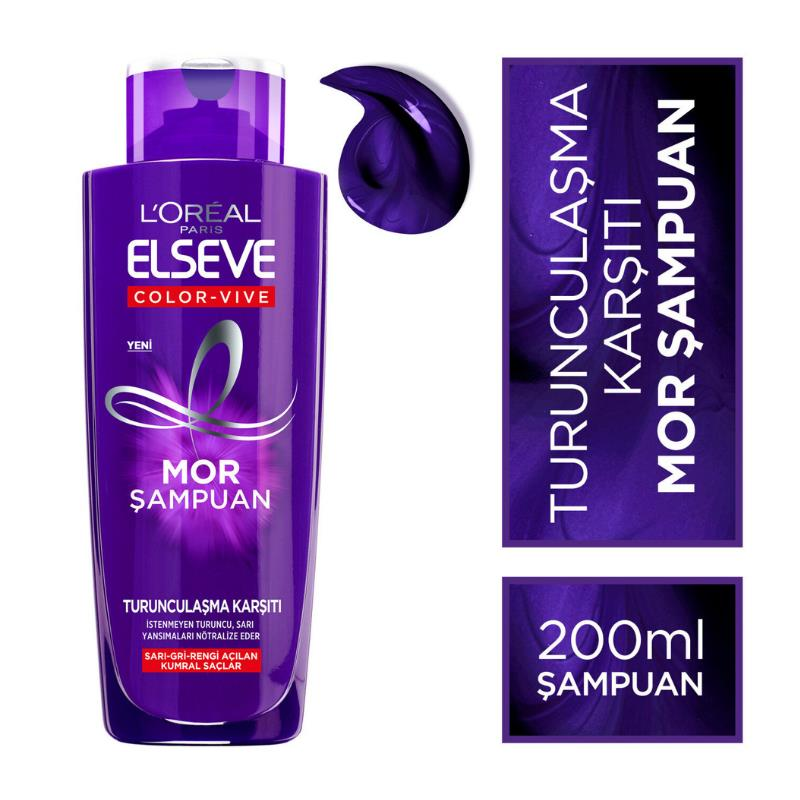 Loreal Elseve Color Vive Mor Şampuan 200 ml -1