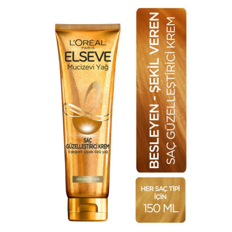 Loreal Elseve Mucizevi Yağ Saç Güzelleştirici Krem 150 ml-Her Saç Tipi -1