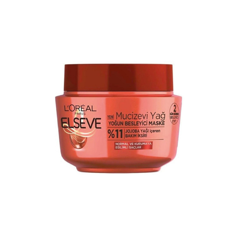 Loreal Elseve Mucizevi Yağ Yoğun Besleyici Maske 300 ml -1