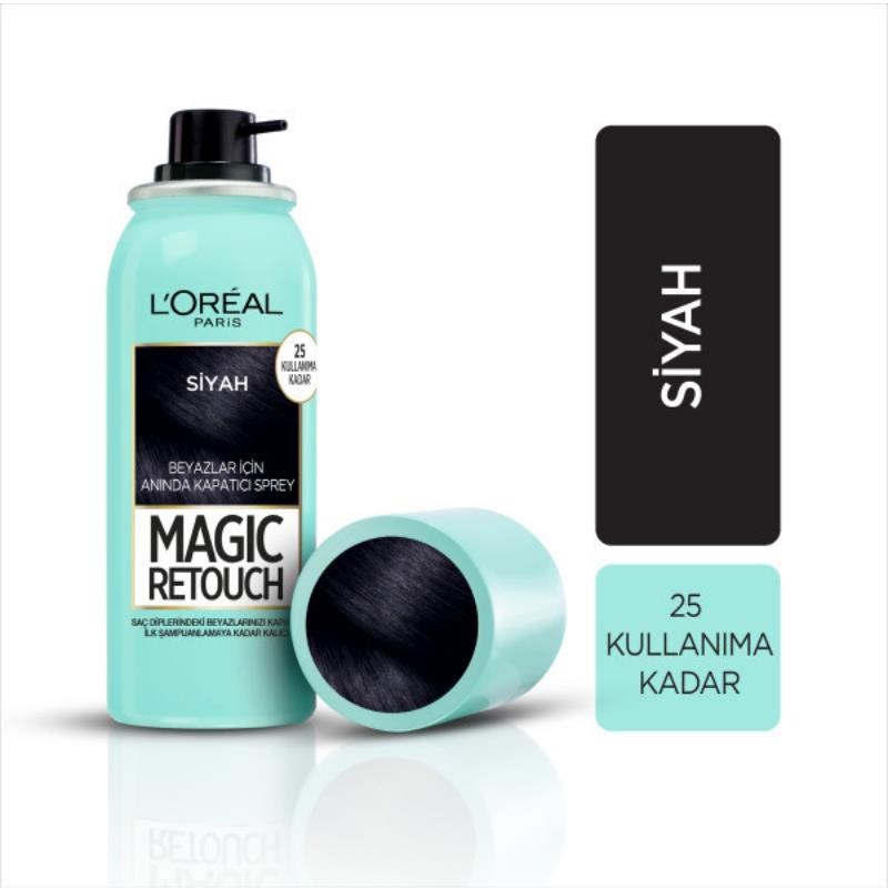 Loreal Paris Magic Retouch Sprey- Siyah -1