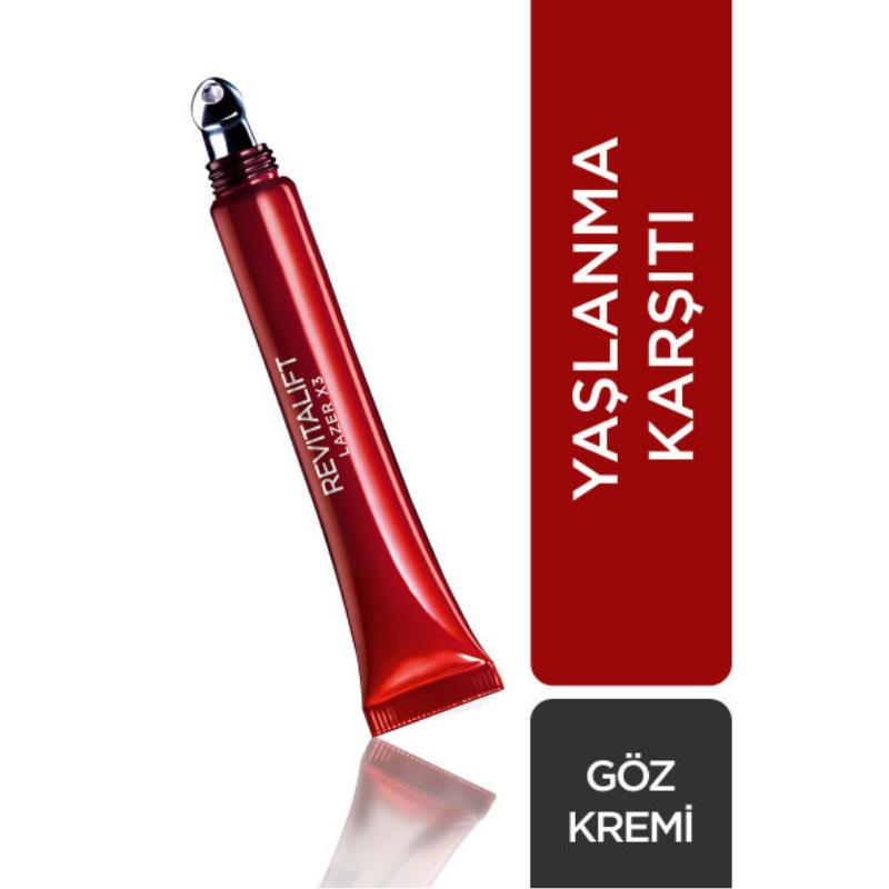 Loreal Paris Revitalift Lazer X3 Yaşlanma Karşıtı Göz Bakım Kremi 15 ml -1