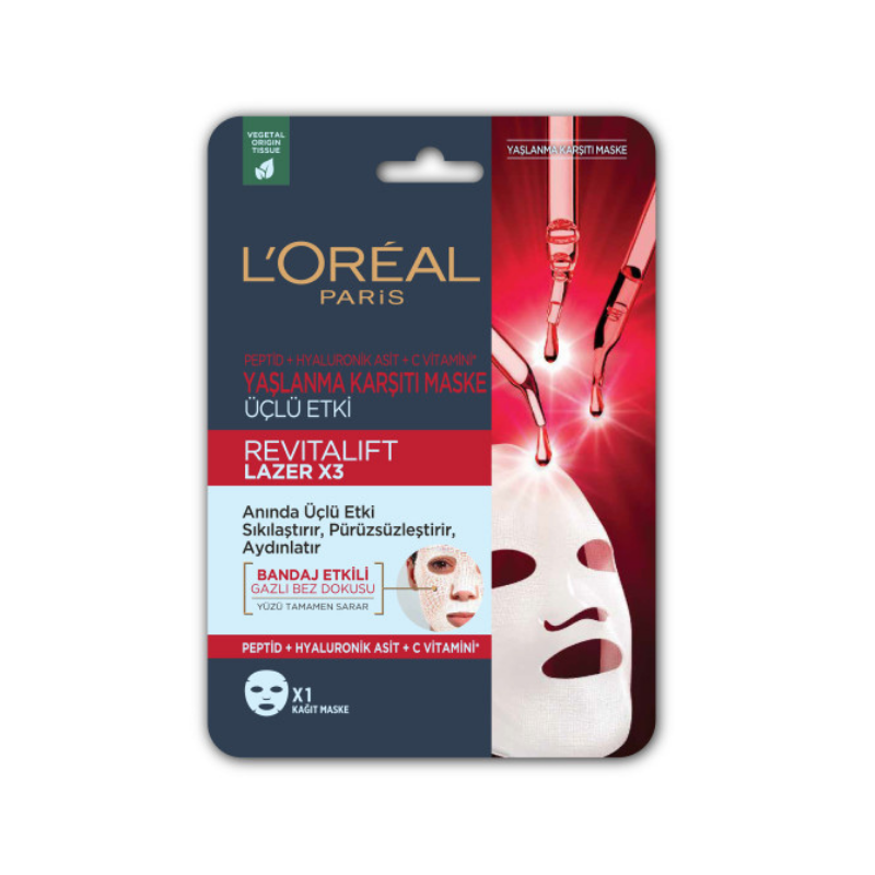 Loreal Paris Revitalift Lazer X3 Yaşlanma Karşıtı Maske 28 gr -1