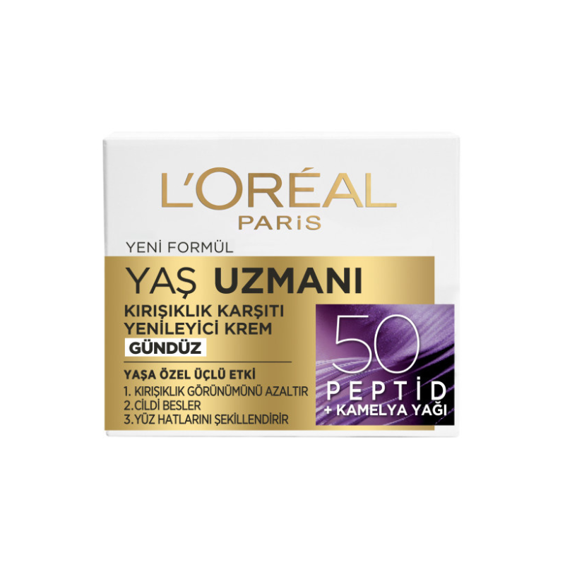 Loreal Paris Yaş Uzmanı 50+ Kırışıklık Karşıtı Yenileyici Gündüz Kremi 50 ml -1