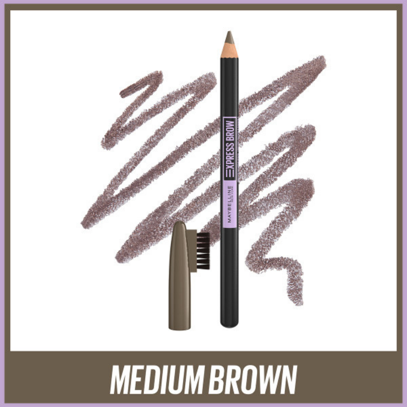 Maybelline New York Express Brow Shaping Pencil - Medium Brown -1