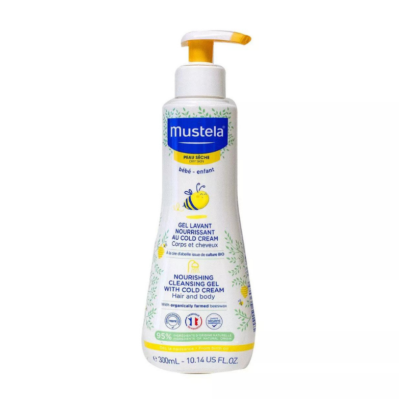 Mustela Cold Cream İçeren Besleyici Bebek Şampuanı 300 ml -1