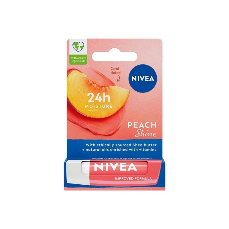 Nivea Peach Shine Dudak Bakım Kremi 4.8 g -1
