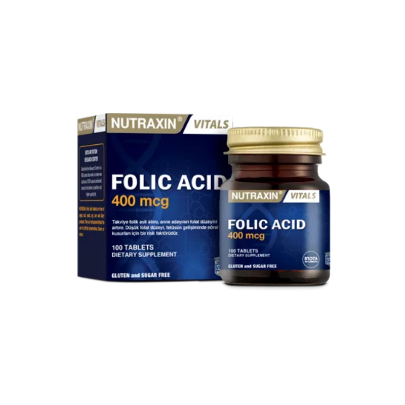 Nutraxin Folik Asit 400 Mcg 100 Tablet -1