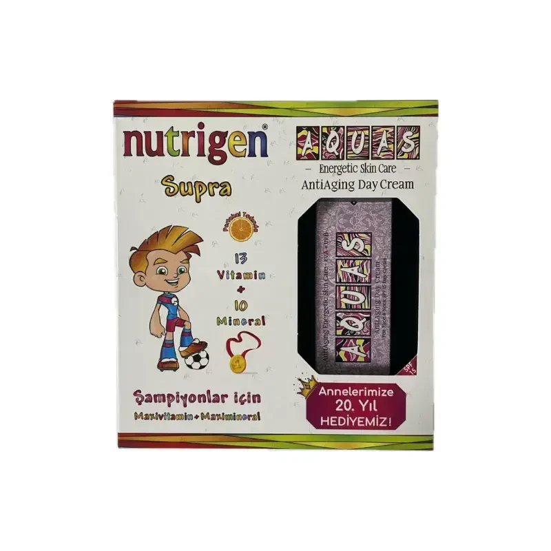 Nutrigen Supra Portakal Aromalı Şurup 200 ml + Aquas AntiAging Day Cream Hediyeli Paket -1
