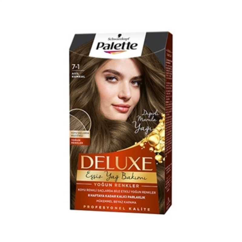 Palette Deluxe 7-1 Asil Kumral Saç Boyası -1
