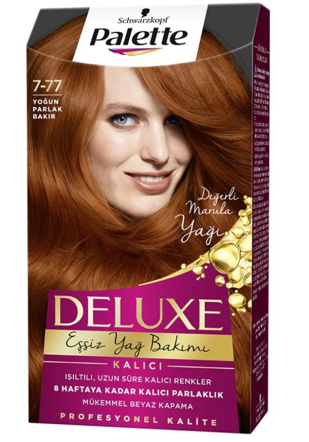 Palette Deluxe 7-77 Yoğun Bakır Saç Boyası -1