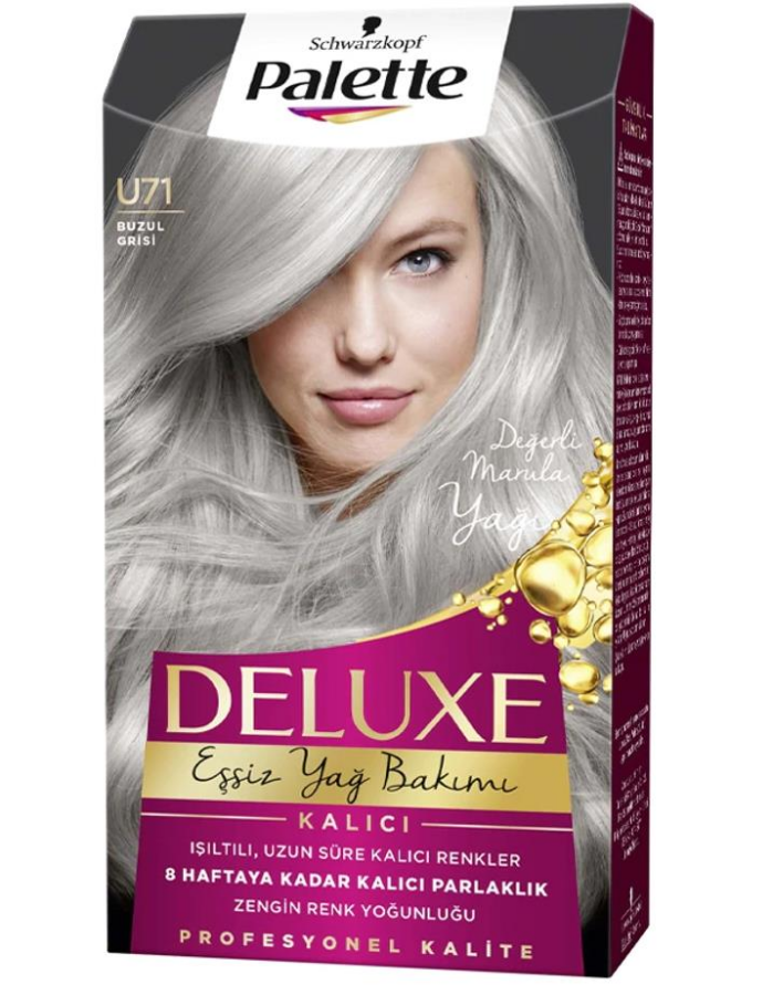 Palette Deluxe U71 Buzul Grisi Saç Boyası -1