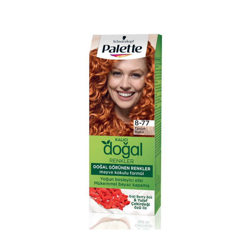 Palette Doğal Renkler 8-77 Tarçın Bakır Saç Boyası -1