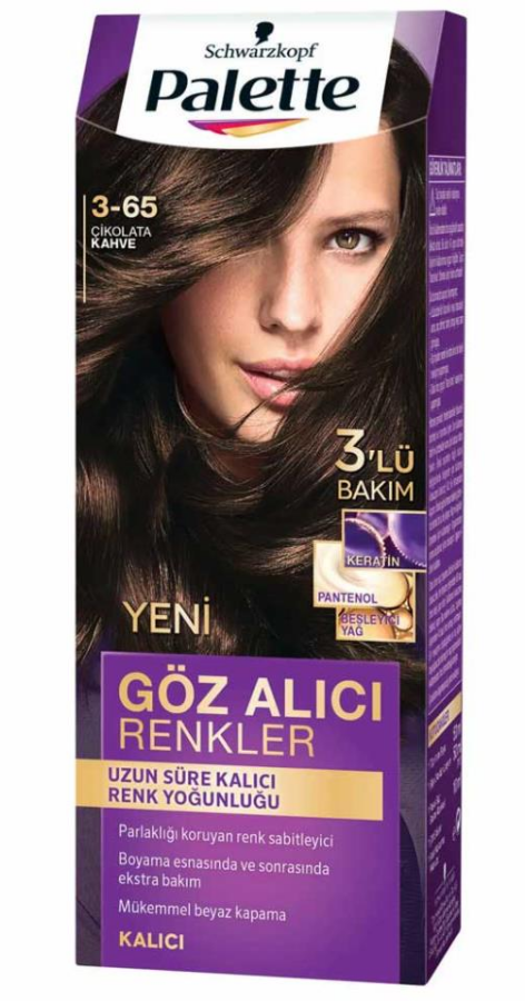 Palette Göz Alıcı Renkler 3-65 Çikolata Kahve Saç Boyası -1