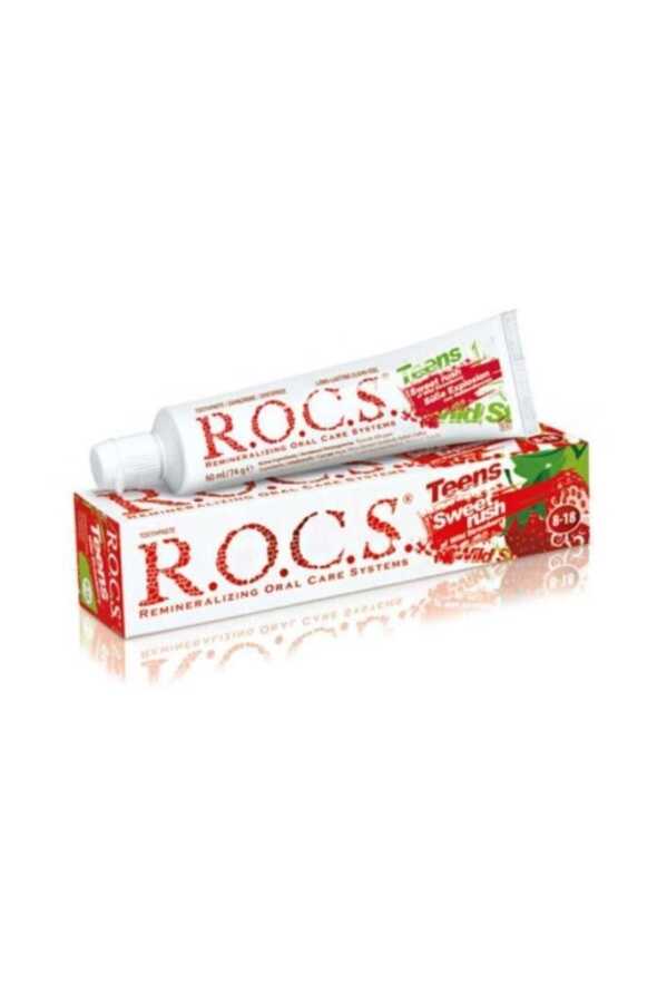 Rocs 8-18 İçin Yaban Çileği Tadında Diş Macunu 60 ml -1