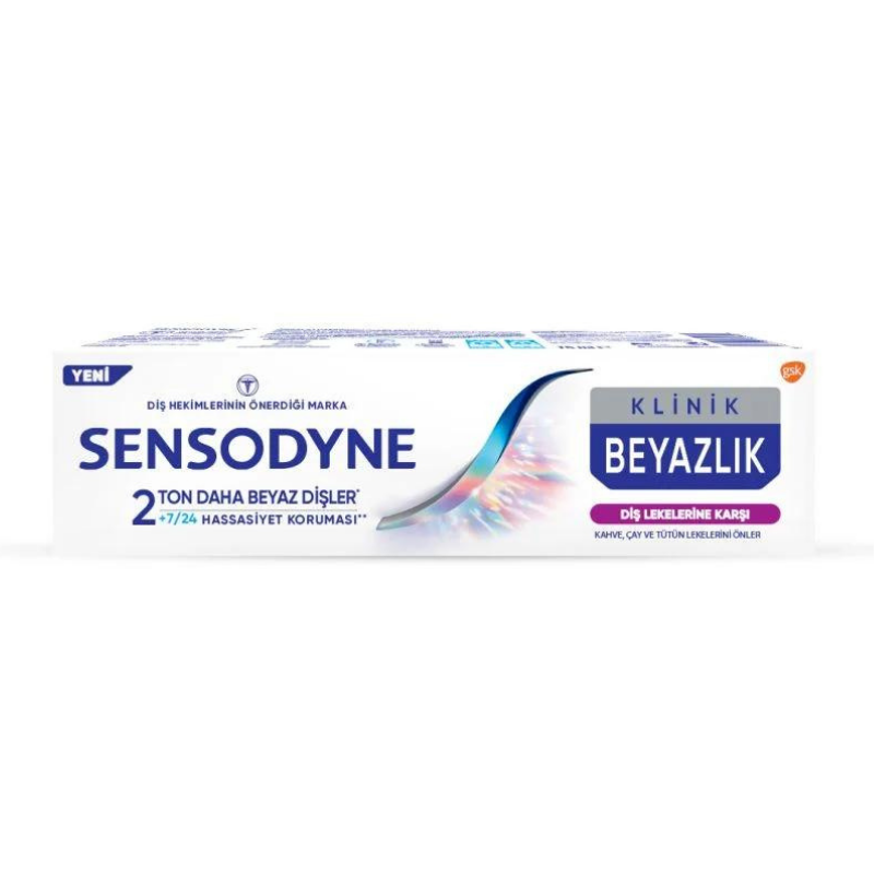 Sensodyne Klinik Beyazlık Diş Lekesine Karşı Diş Macunu 75 ml -1