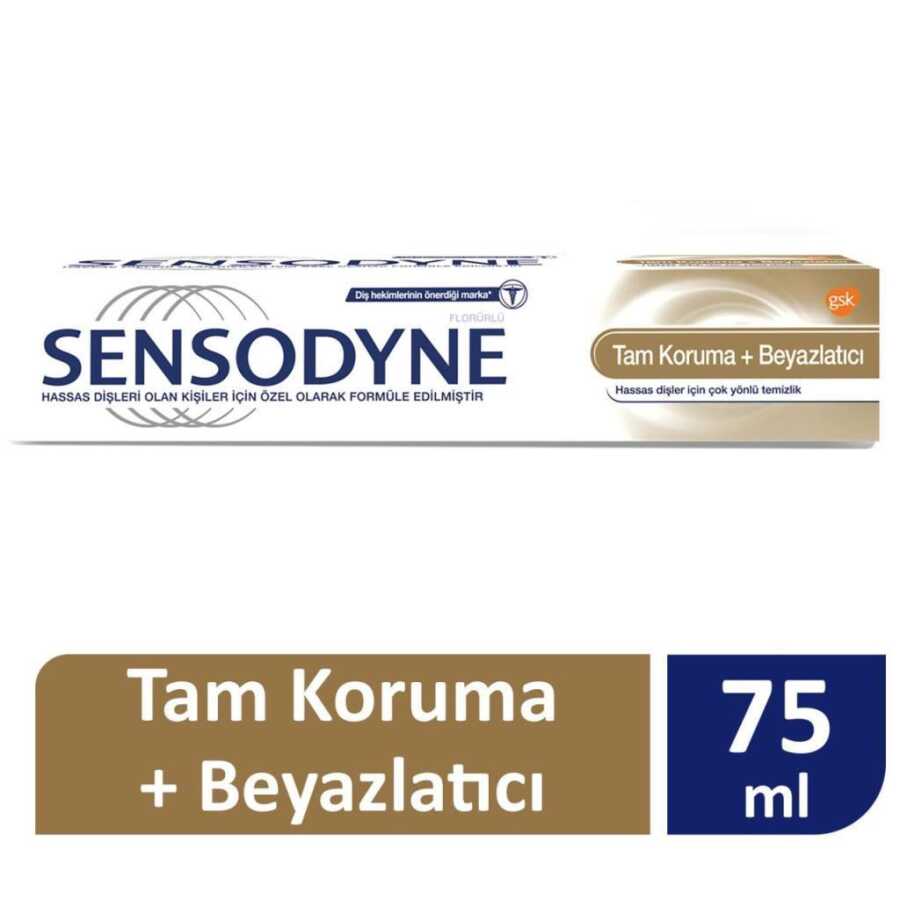 Sensodyne Tam Koruma + Beyazlatıcı Diş Macunu 75 ml -1