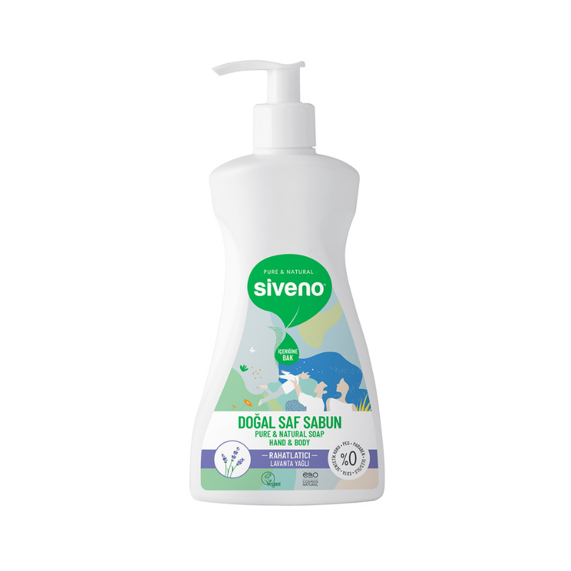 Siveno Lavanta Yağlı Doğal Sıvı Sabun El Ve Vücut Için 300 ml -1