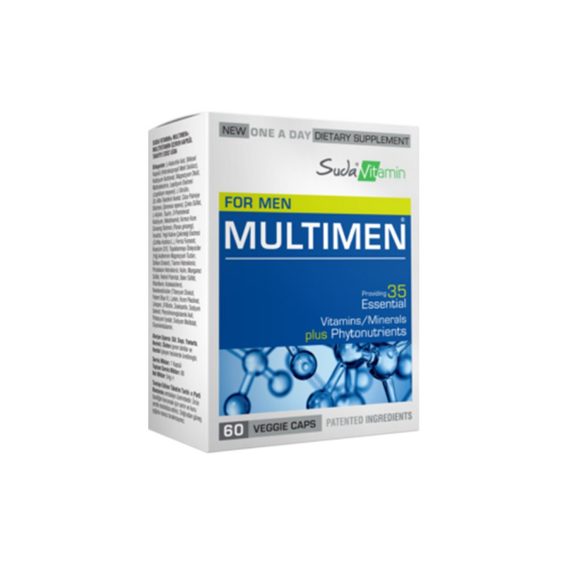Suda Vitamin Multimen 60 Bitkisel Kapsül -1
