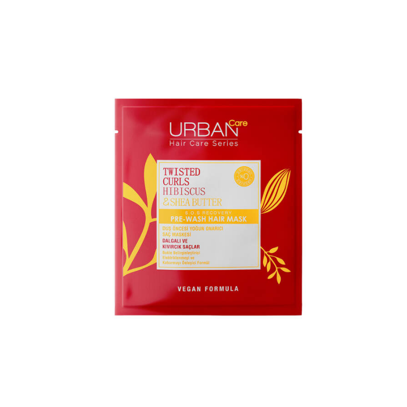 Urban Care Twisted Curls Hibiscus & Shea Butter Duş Öncesi Saç Bakım Maskesi 50 ml -1