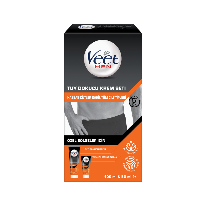 Veet Men Özel Bölgeler İçin Tüy Dökücü Krem Seti 100 ml + 50 ml -1