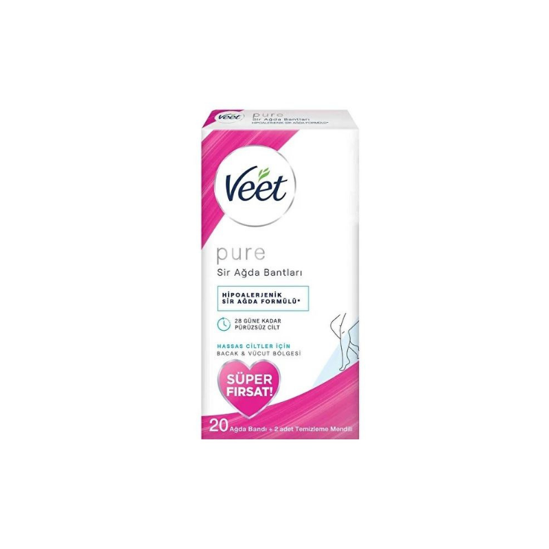 Veet Pure Sir Ağda Bandı 20 Adet -1