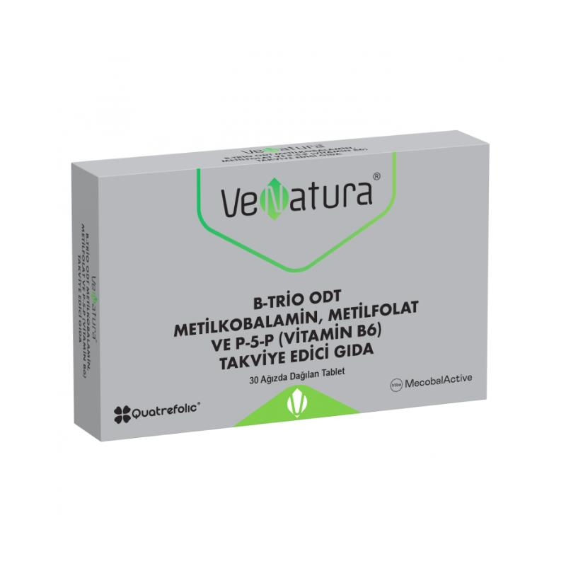 Venatura B-Trio Odt Metilkobalamin- Metilfolat ve P-5-P (Vitamin B6) 30 Tablet - 1