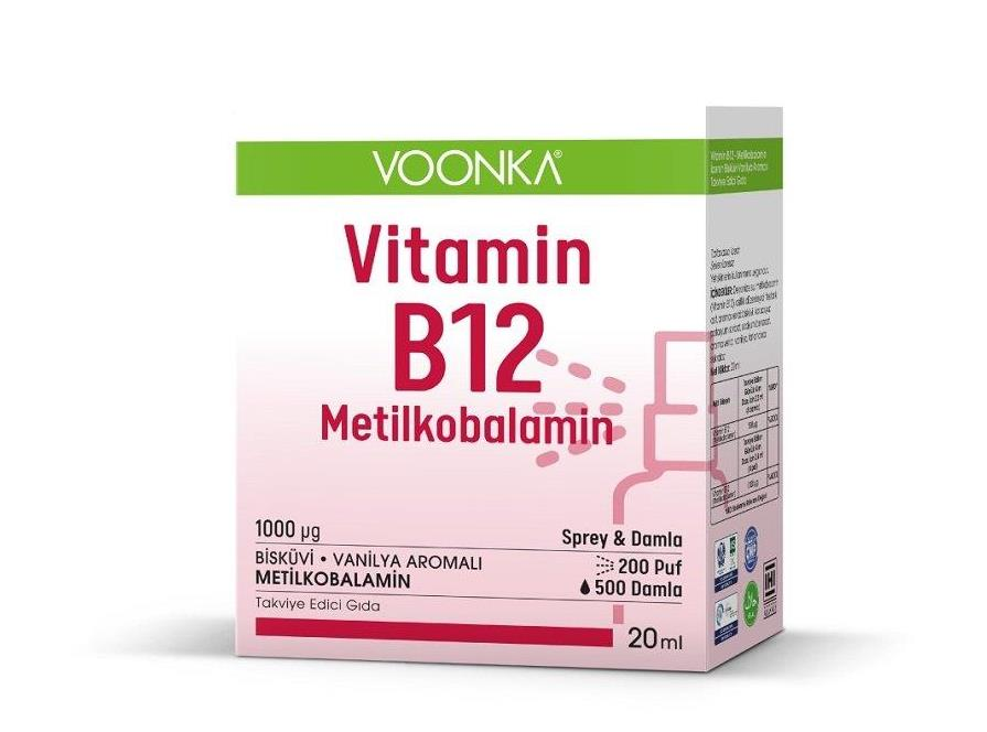 Voonka Vitamin B12 Metilkobalamin Oral Sprey Damla 20 ml -1