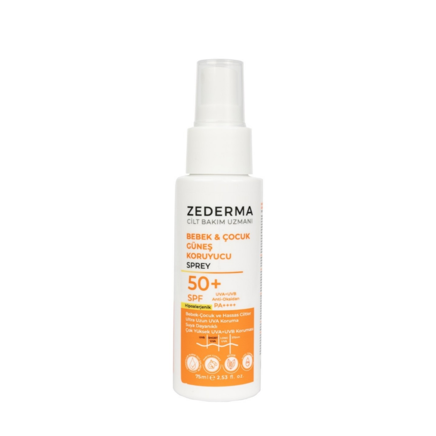 Zederma Bebek ve Çocuk Güneş Koruyucu Sprey Spf50+ 75 ml -1