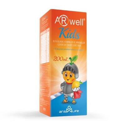 Arwell Kids Betaglukan Vitamin ve Mineraller Sıvı Şurup 200ml - 1