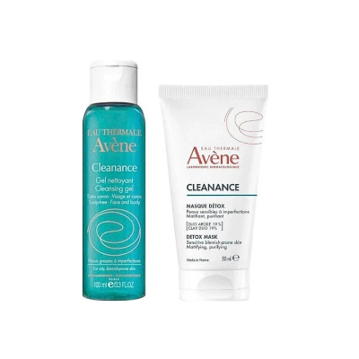 Avene Cleanance Detox Mask 50 ml + Cleanance Cleansing Gel 100 ml Hediyeli Bakım Kiti - 1