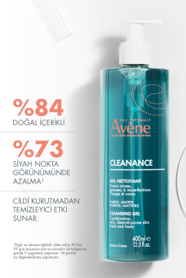 Avene Cleanance Yağlı ve Akneye Eğilimli Ciltler İçin Temizleme Jeli 400 ml - 13