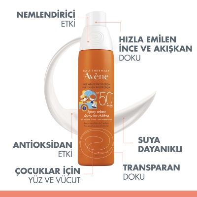Avene Sun Care SPF50+ Çocuklar Için Sprey 200 ml - 10