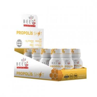 Bee'o Up Propolis Çinko D3+C Vitamini Shot 50 ml 12 Shot - 1